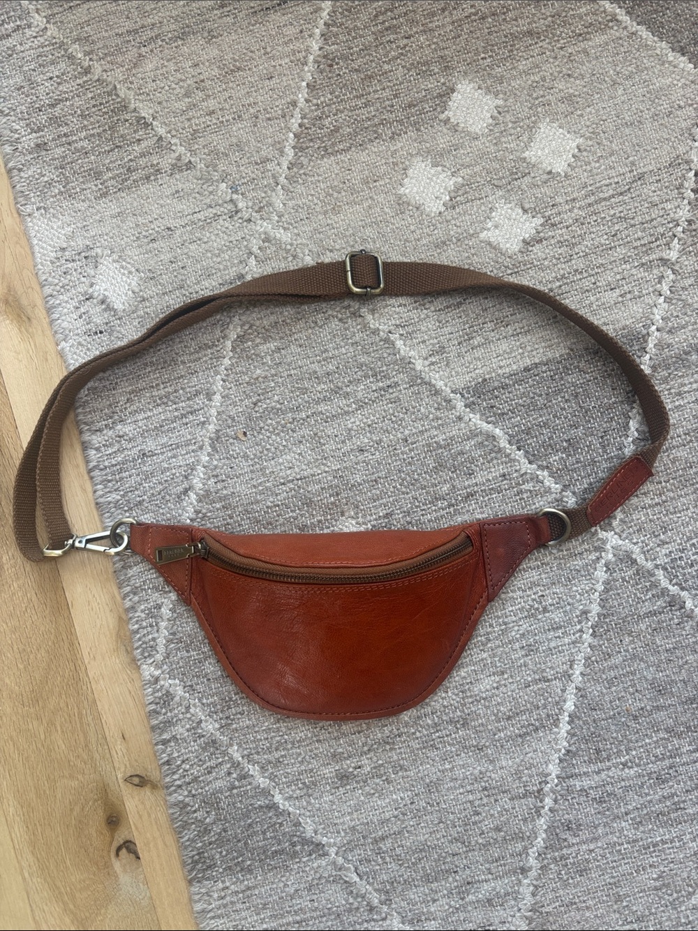 Berliner Bags Genuine Leather Small Waist Bag - Brown Leather Fanny Pack